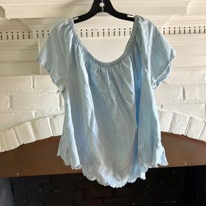 GAP Chambray peasant top XL